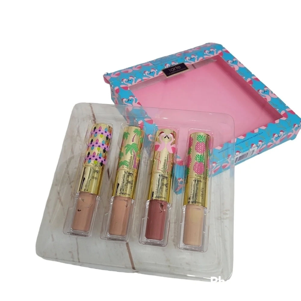 Tarte Flawless Foursome Lip Duo Set Holiday Exclusive Limited pink